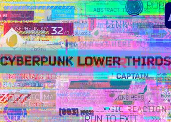 VideoHive Cyberpunk Lower Thirds 38335201
