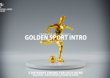 VideoHive Golden Sport Intro Sports Promo for Basketball, Soccer, Football Premiere Pro 38730450