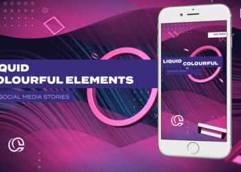 VideoHive Liquid and Colourful Elements Stories 38710811