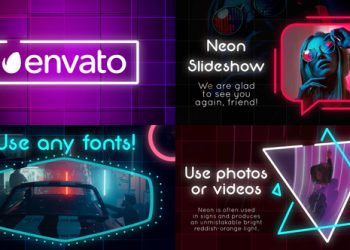 VideoHive Neon Slideshow for DaVinci Resolve 38600958