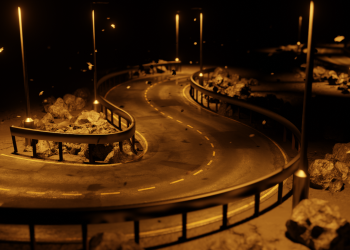 Blender Market – Curves To Roads V1 (Geometrynodes)