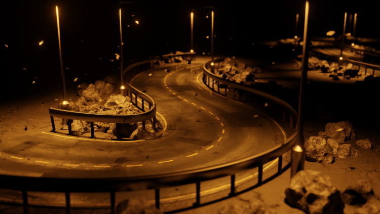 Blender Market – Curves To Roads V1 (Geometrynodes)