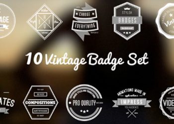 VideoHive 10 Animated Vintage Badges Set 6724822
