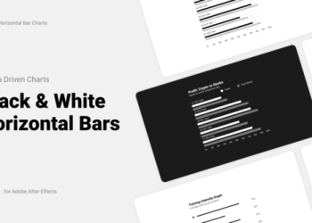VideoHive Black & White Horizontal Bar Charts 39734489