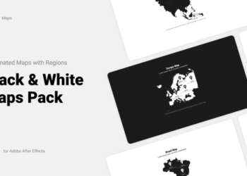VideoHive Black & White Maps with Pins 39744338