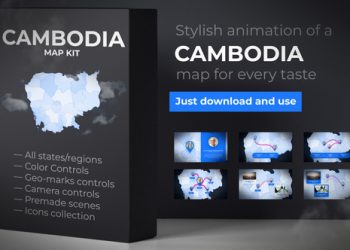 VideoHive Cambodia Map - Kingdom of Cambodia Map Kit 39886553