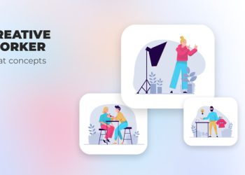 VideoHive Creative worker - Flat concepts 39984515