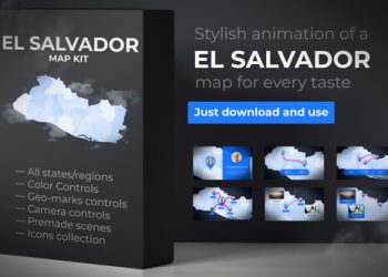 VideoHive El Salvador Map - Republic of El Salvador Map Kit 39886400