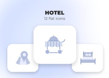 VideoHive Hotel - Flat Icons 39986438