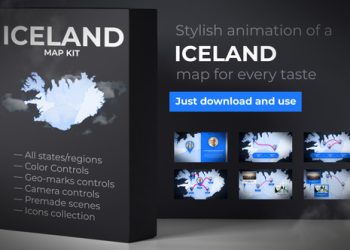 VideoHive Iceland Map - Republic of Iceland Map Kit 39886521