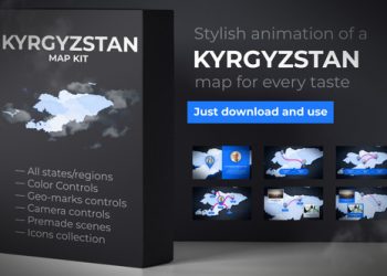 VideoHive Kyrgyzstan Map - Kyrgyz Republic Map Kit 39889048