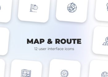 VideoHive Map & Route- user interface icons 39696467