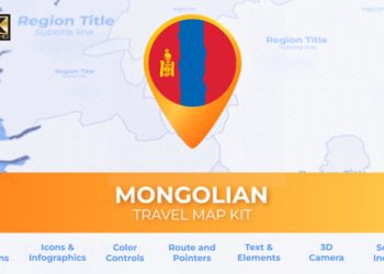 VideoHive Mongolia Map - Mongolian Travel Map 39801180