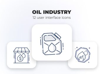 VideoHive Oil industry- user interface icons 39696824