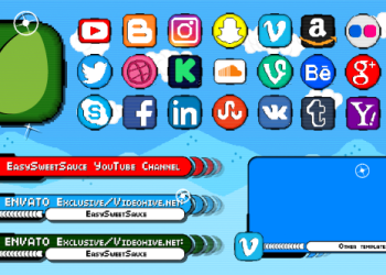 VideoHive Pixel Social Icons And Lower Thirds 18984559