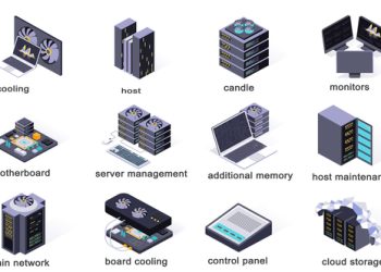VideoHive Server system - Isometric Icons 40003664