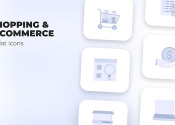 VideoHive Shopping & E-Commerce - Flat Icons 39987705