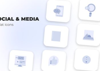 VideoHive Social & Media - Flat Icons 39987940
