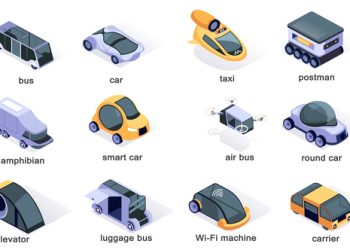 VideoHive Transport of the future - Isometric Icons 40002913