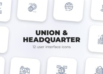 VideoHive Union & Headquarter- user interface icons 39698684