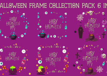 VideoHive Halloween Frames Collection Pack 6 in 1 40142305