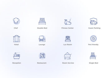 VideoHive Hotel Services - User Interface Icons 40109865