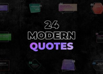 VideoHive 24 Modern Quotes Titles 42357777