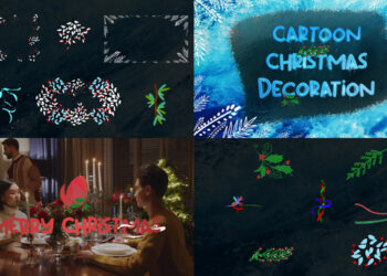 VideoHive Cartoon Christmas Decoration Effects | DaVinci Resolve 42297879