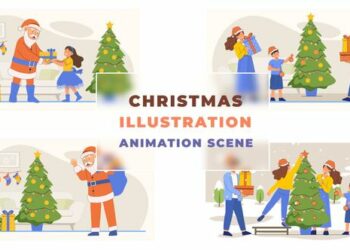 VideoHive Christmas Character Animation Scene 42925154