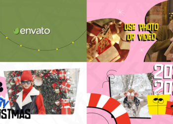 VideoHive Colorful New Year And Christmas Slideshow | DaVinci Resolve 42538136