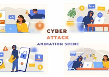 VideoHive Cyber Attack Animation Scene 42925530