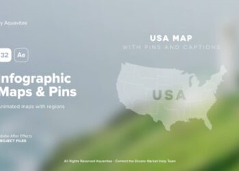 VideoHive Infographic Maps with Pins 40227438