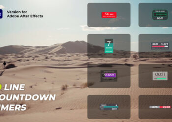 VideoHive Line Countdown Timers 40184648