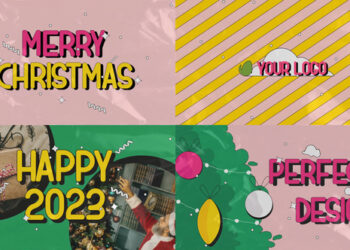VideoHive Merry Christmas Colorful Greeting Scenes for DaVinci Resolve 42291674