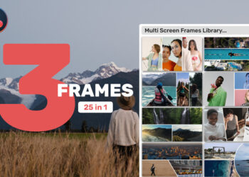 VideoHive Multi Screen Frames Library - 3 Frames for DaVinci Resolve 42879367
