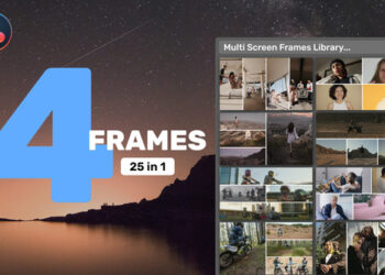 VideoHive Multi Screen Frames Library - 4 Frames for DaVinci Resolve 42921594