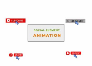 VideoHive Social Media Element Scene YouTube Subscribe Button Template 42925359