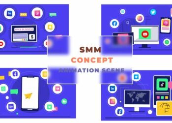 VideoHive Social Media Marketing Concept Animation Scene 42854124