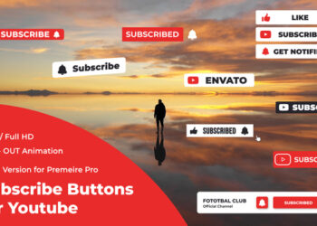 VideoHive Subscribe Buttons for Youtube 40101195