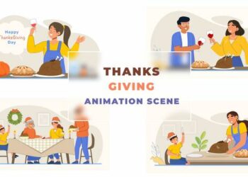 VideoHive Thanks Giving Animation Scene 42925408