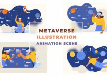 VideoHive Virtual Goggles Metaverse Animation Scene 42925987