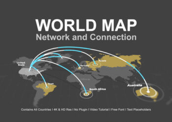 VideoHive World Map - Network Connection 40506805