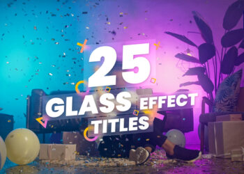 VideoHive 25 Glass Titles 42239254