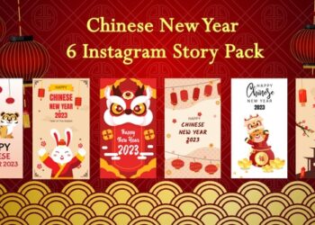 VideoHive 6 Chinese New Year Instagram Story Pack - Cartoon Animations 42724690