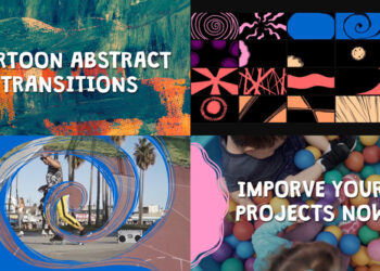 VideoHive Cartoon Abstract Transitions for Premiere Pro 43084211