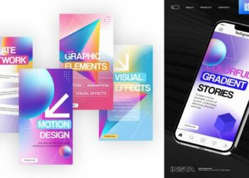 VideoHive Colorful Gradient Instagram Stories For Premiere Pro 43254958