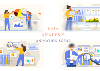 VideoHive Data Analysis Concept Animated Scene 43333646