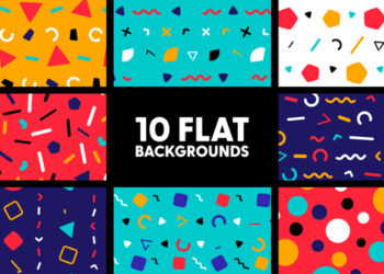 VideoHive Flat Backgrounds 42655650
