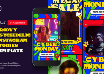 VideoHive Groovy Psychedelic Style Instagram Stories 41766160