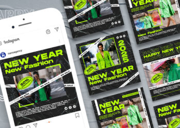 VideoHive Happy New Year Instagram Promo Post For Premiere Pro 42354868